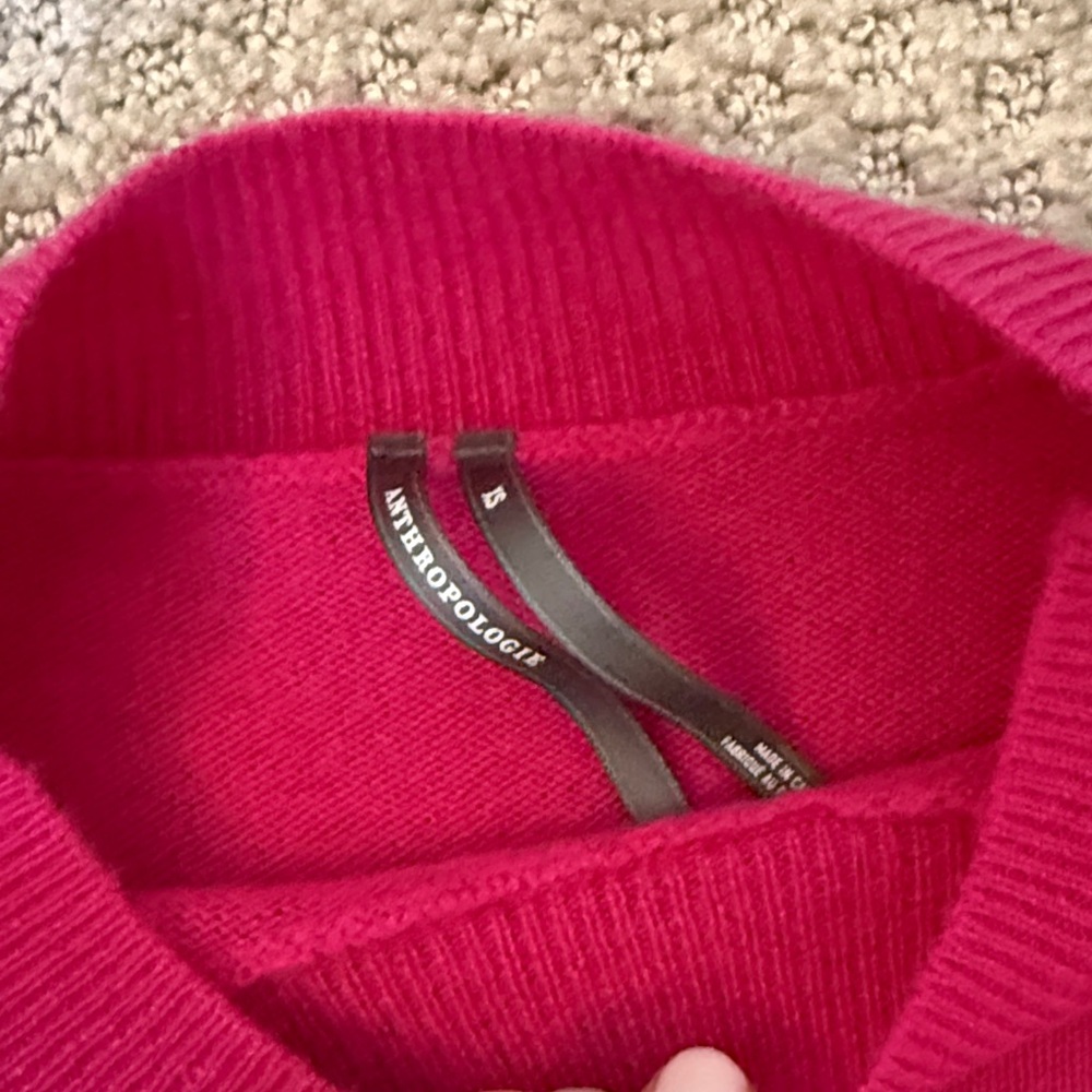 NEW Anthropologie Raspberry Sweater - Picture 3 of 6